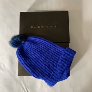 Elie Tahari Cashmire Fox Beanie